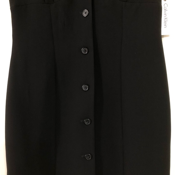 CALVIN KLEIN Black Button Up Dress - Picture 6 of 13